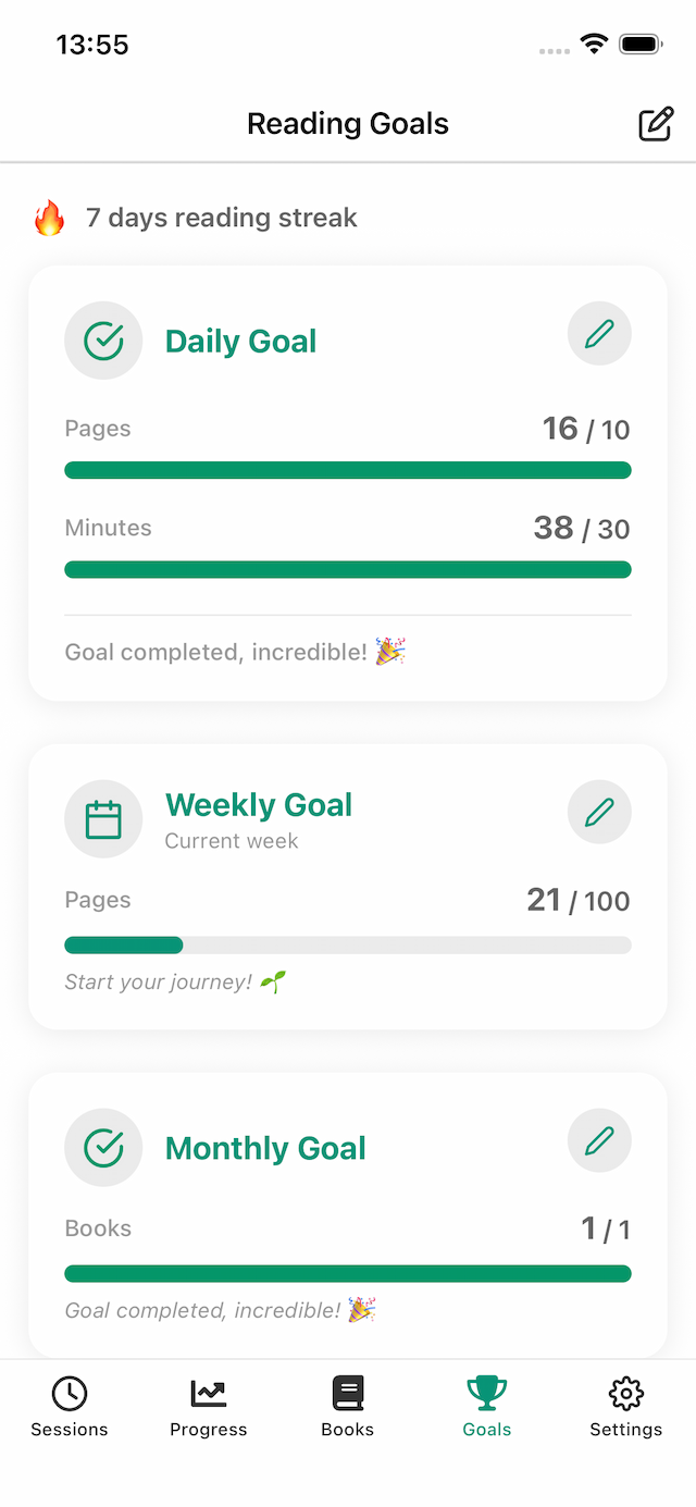 Set and crush reading goals